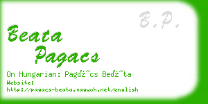 beata pagacs business card